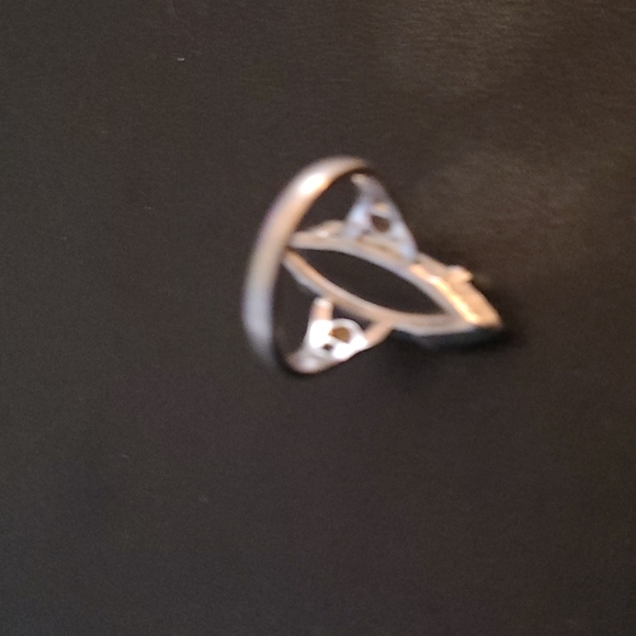 Vintage Tourmaline and Sterling Silver Ring Sz 6 - Picture 2 of 3